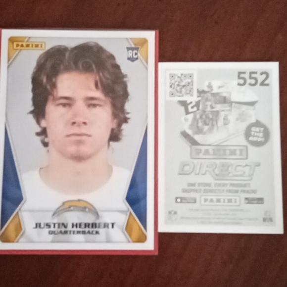 Justin Herbert rookie card and mini RC - Picture 2 of 2